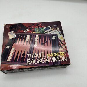 Vintage 1970s REISS BACKGAMMON GAME Travel Magnetic Set Case Strategy